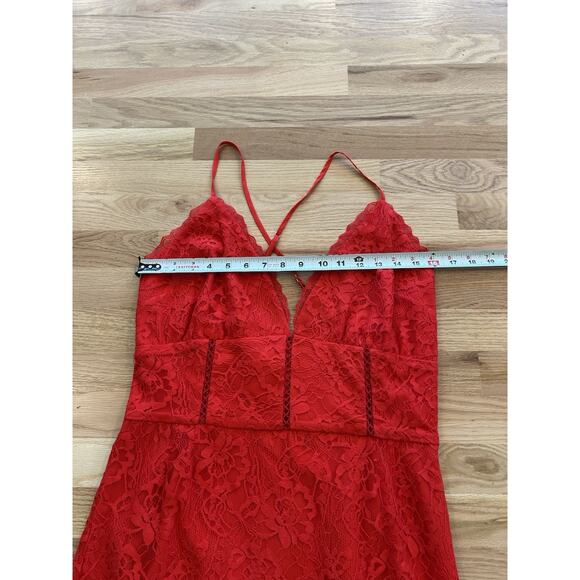 NWT Lovers &‎ Friends Lace Midi Dress Evening Bloom Size Large Mermaid Tango - Picture 5 of 13